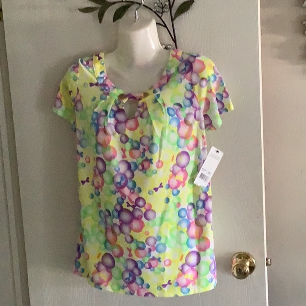 Notation summer top Colorful yellow pink purple green size small new w t…